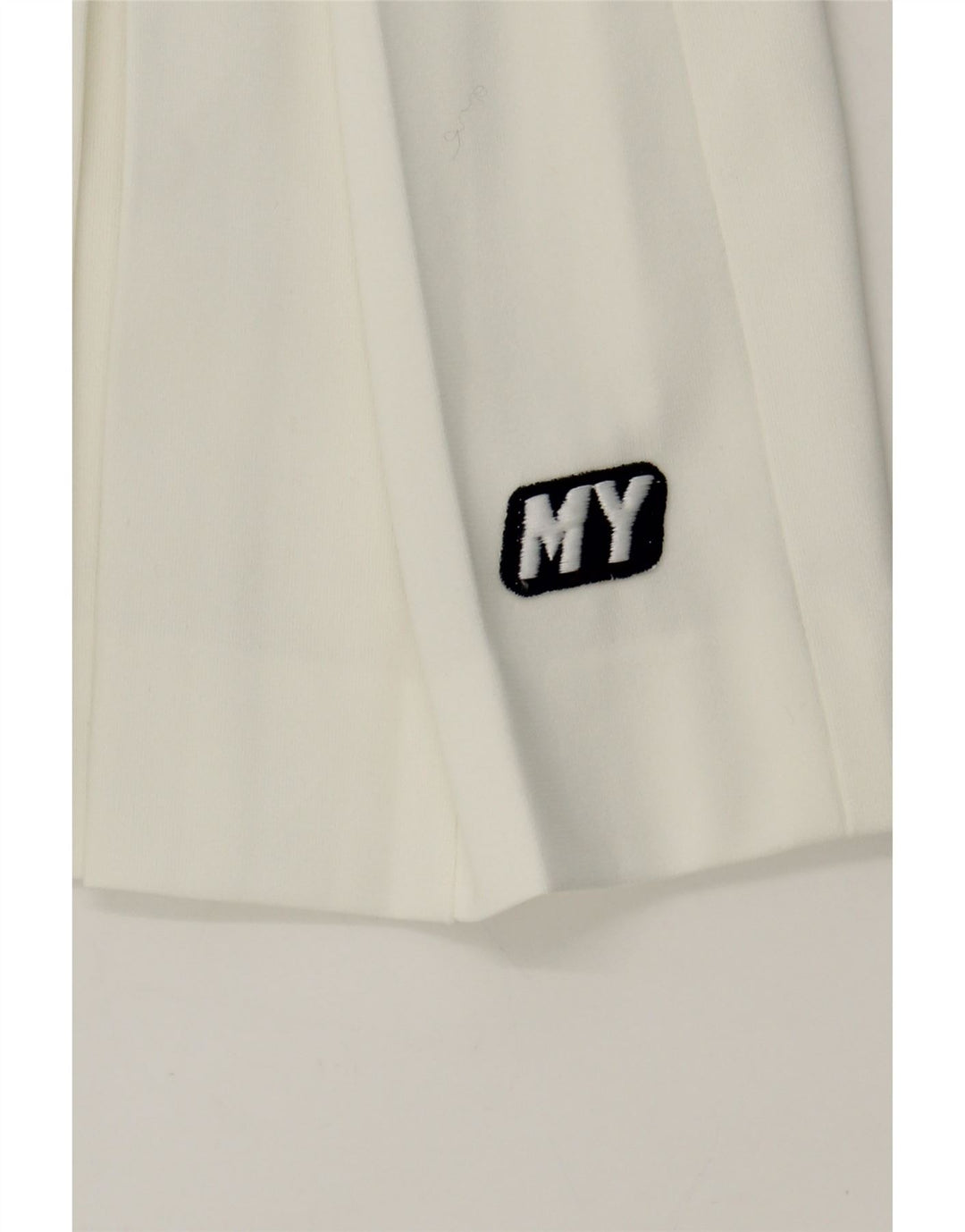 VINTAGE Womens A-Line Skirt W24 XS White Polyester Vintage Vintage and Second-Hand Vintage from Messina Hembry 