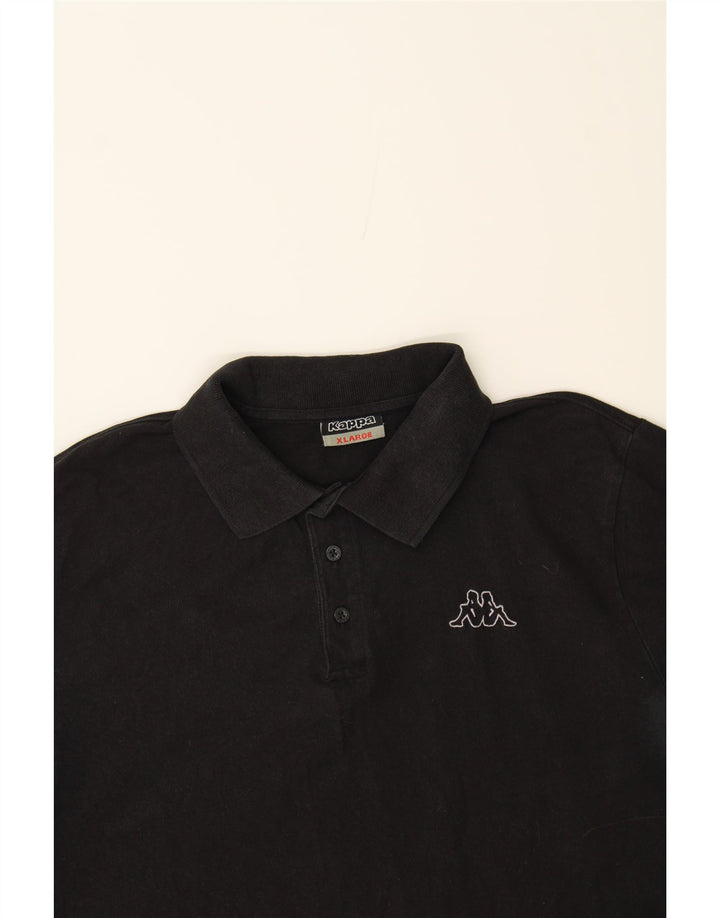 KAPPA Mens Polo Shirt XL Black Cotton Vintage Kappa and Second-Hand Kappa from Messina Hembry 