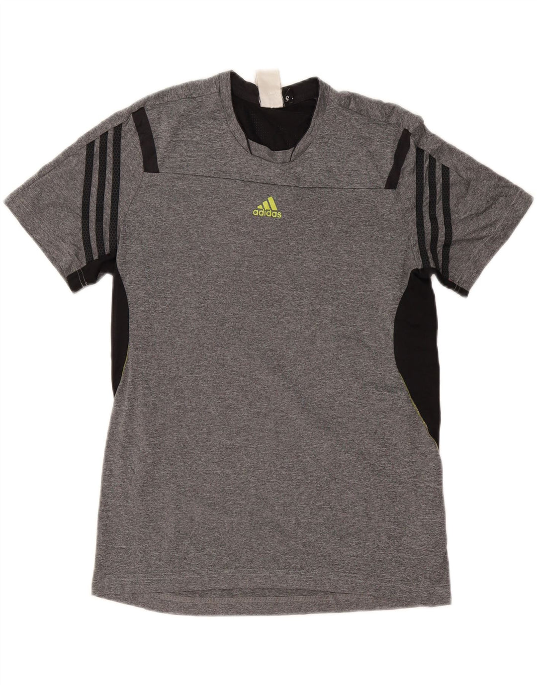 ADIDAS Herre Climacool T-Shirt Top Medium Grey Colourblock Polyester