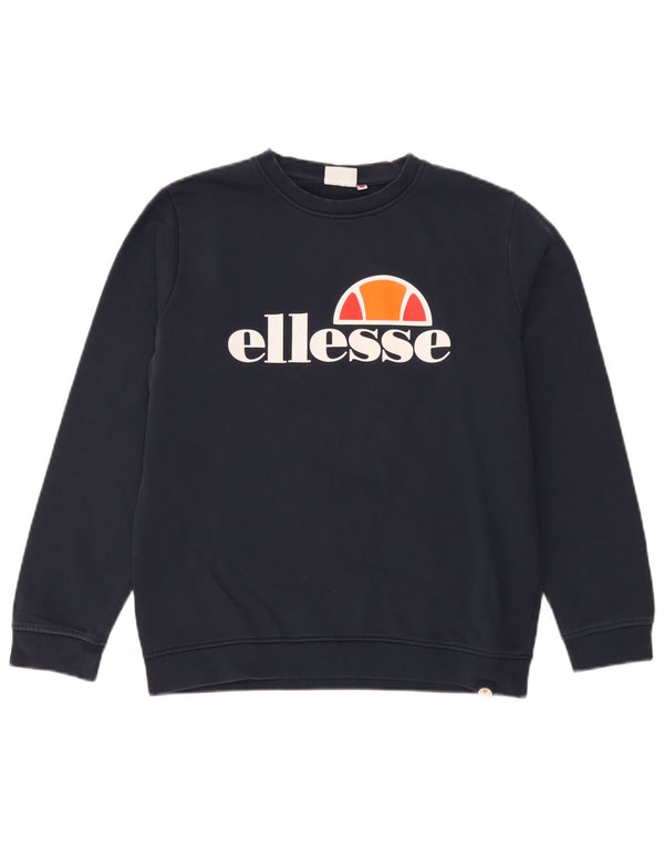 Ellesse Boys Grafisk Sweatshirt Jumper 13-14 År Marineblå Bomuld