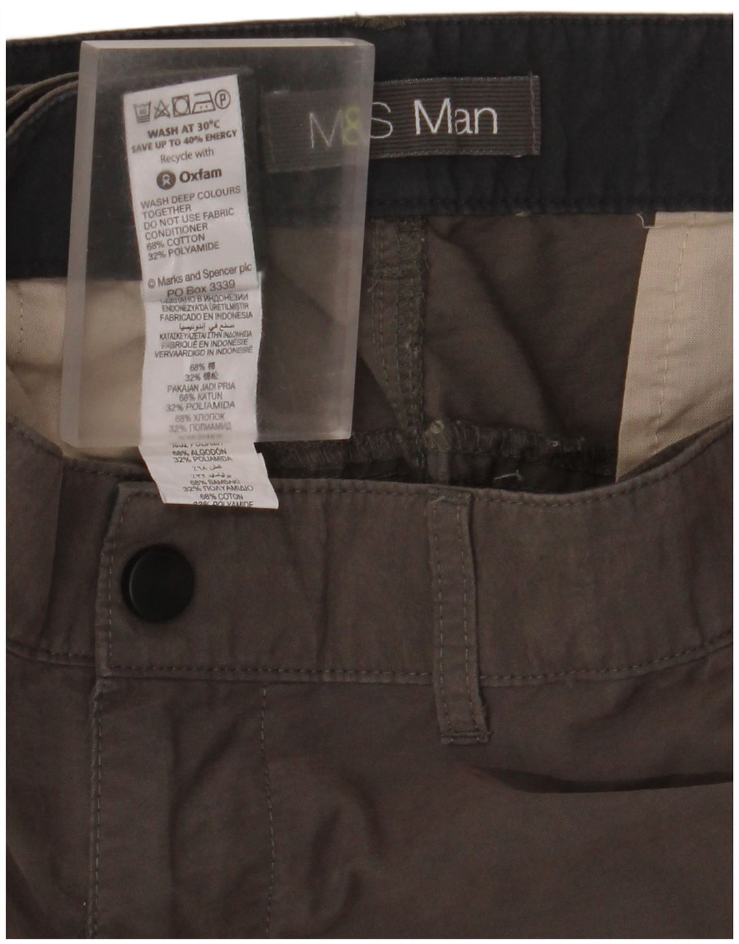 Marks & Spencer Herre Cargo Shorts W42 2XL Grå Bomuld