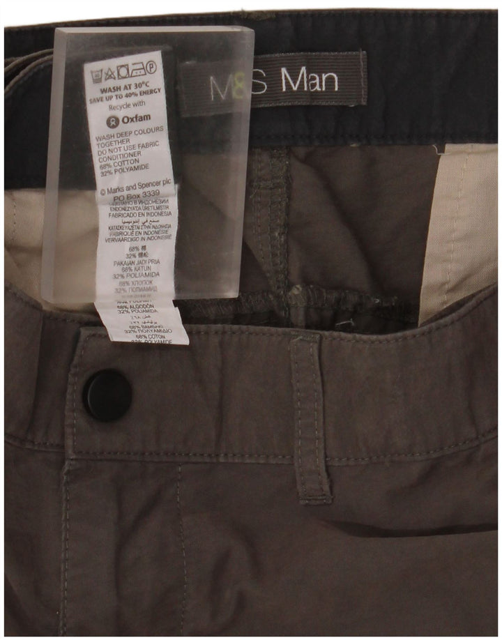 Marks & Spencer Herre Cargo Shorts W42 2XL Grå Bomuld