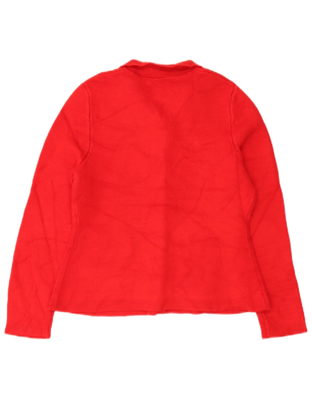 Zara Dame Cardigan Sweater UK 12 Medium Rød Viscose