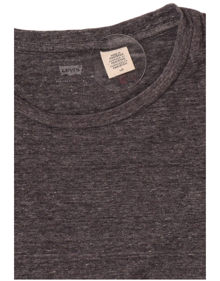 Levi's Dame T-Shirt Top UK 16 Stor Grå Flecked