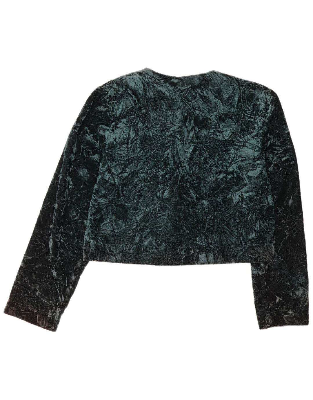 Vintage Dame Velvet Bolero Jacket UK 14 Medium Green