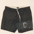 CHAMPION Mens Graphic Swimming Shorts 2XL  Black Polyester Vintage Champion and Second-Hand Champion from Messina Hembry 
