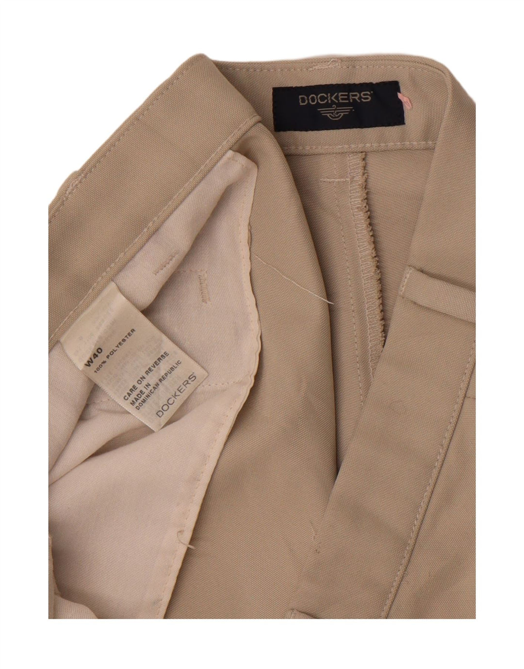 DOCKERS Mens Pegged Chino Shorts W40 XL Beige Polyester Vintage Dockers and Second-Hand Dockers from Messina Hembry 