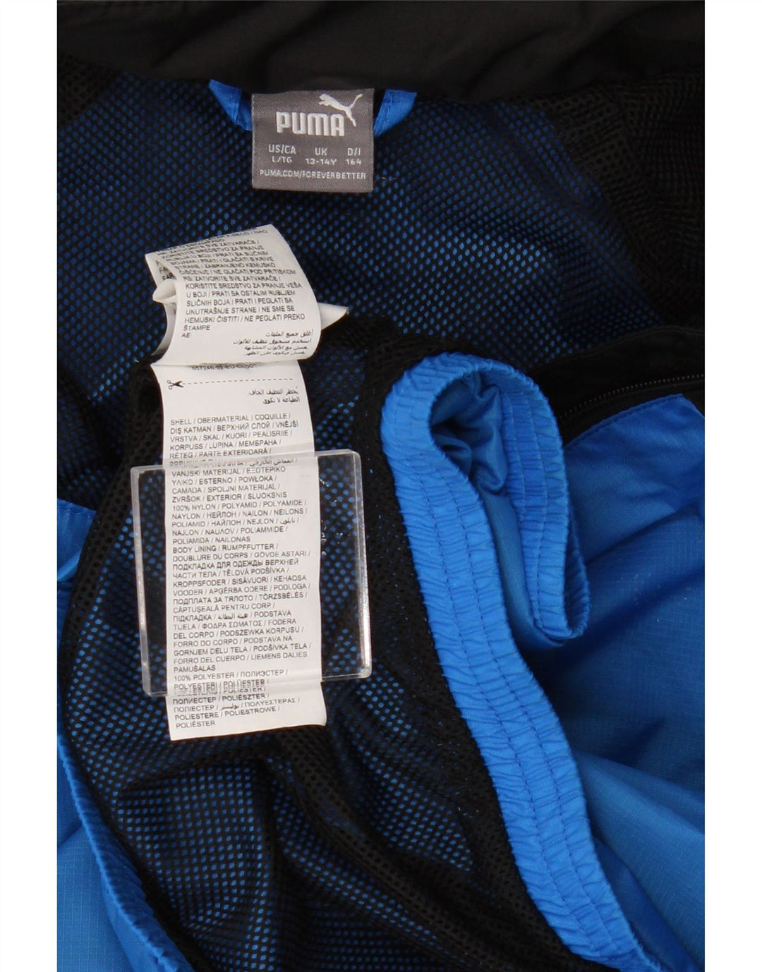 Puma Træningsdragt Topjakke til drenge 13-14 år Blå Colourblock Nylon