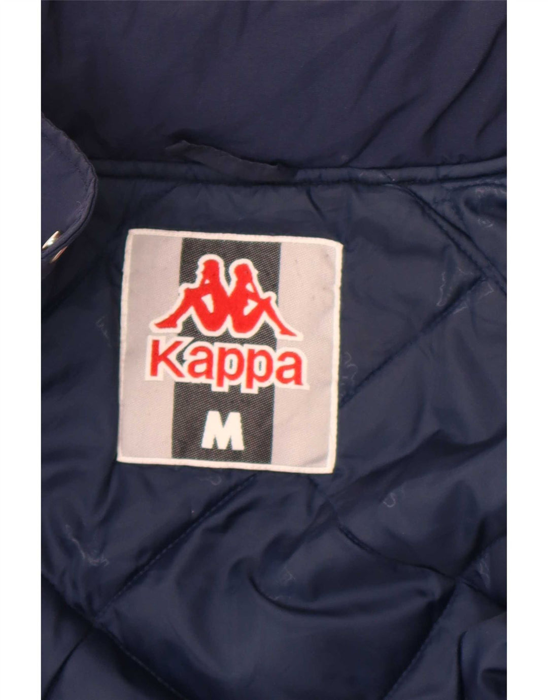 Kappa Herre grafisk hættepolstret jakke UK 38 Medium Navy Blue Colourblock