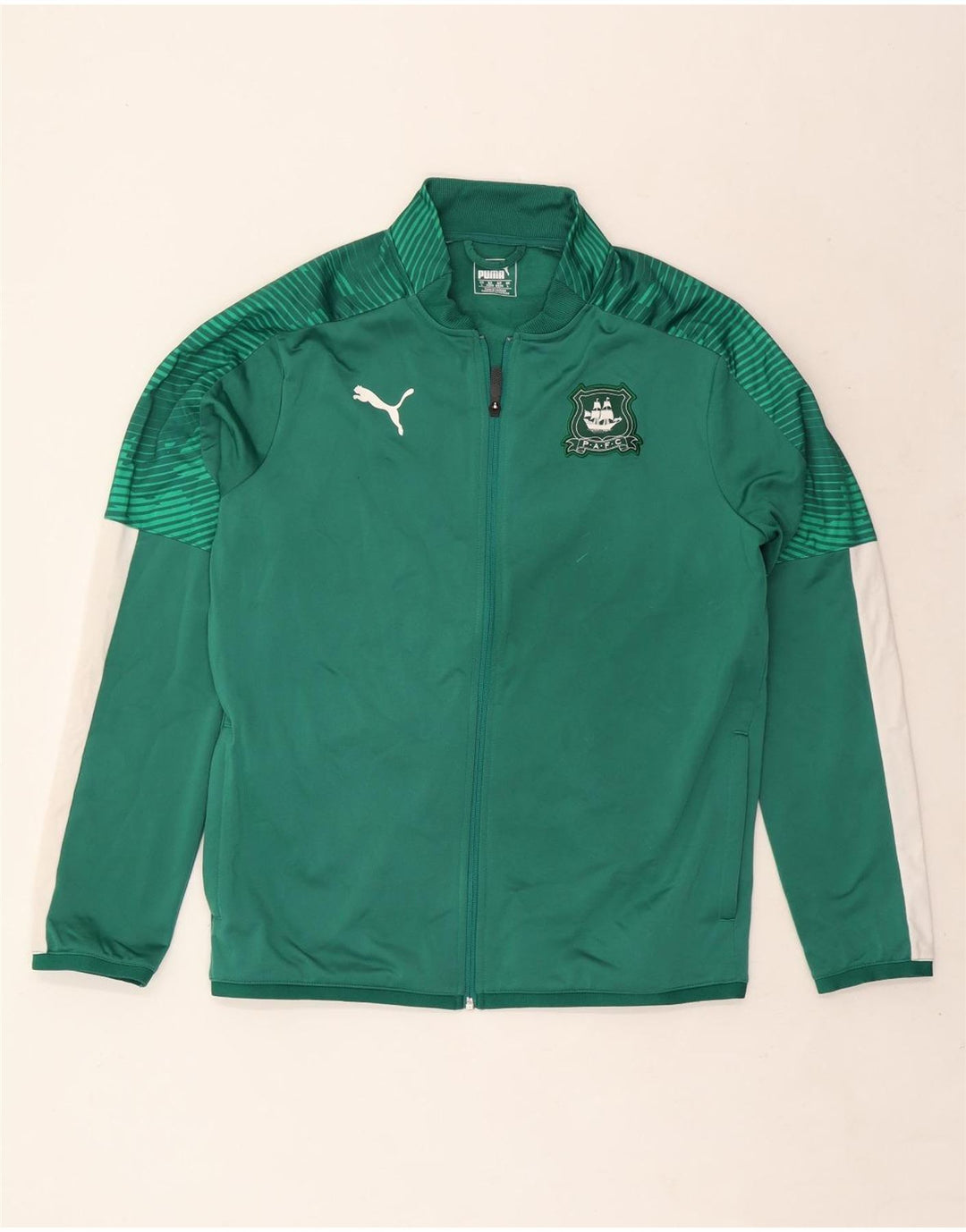 Puma Træningsdragt til mænd Topjakke Stor Grøn Colourblock Polyester