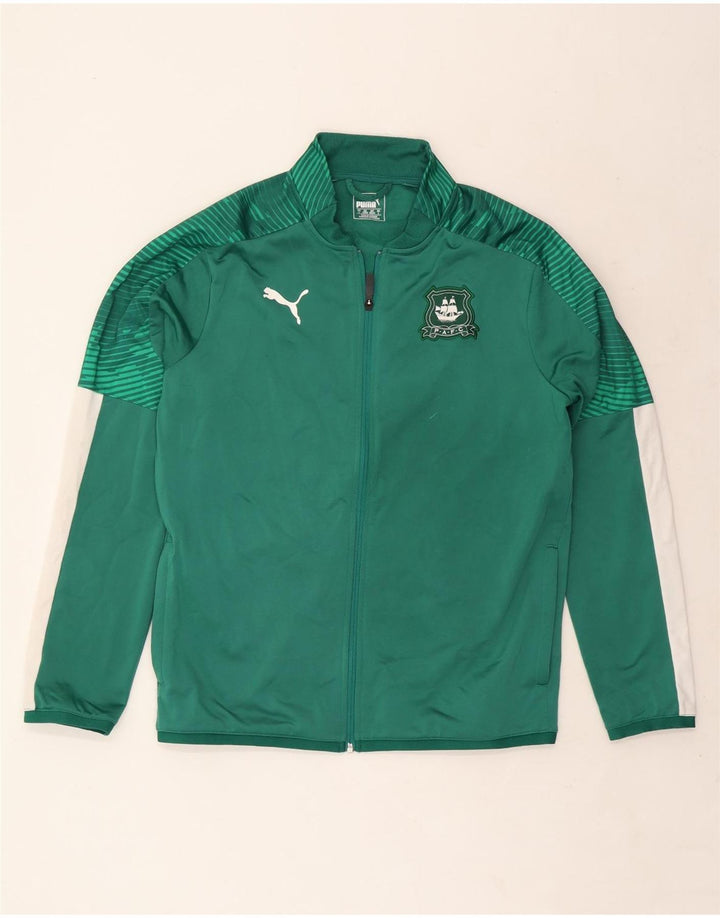 Puma Træningsdragt til mænd Topjakke Stor Grøn Colourblock Polyester