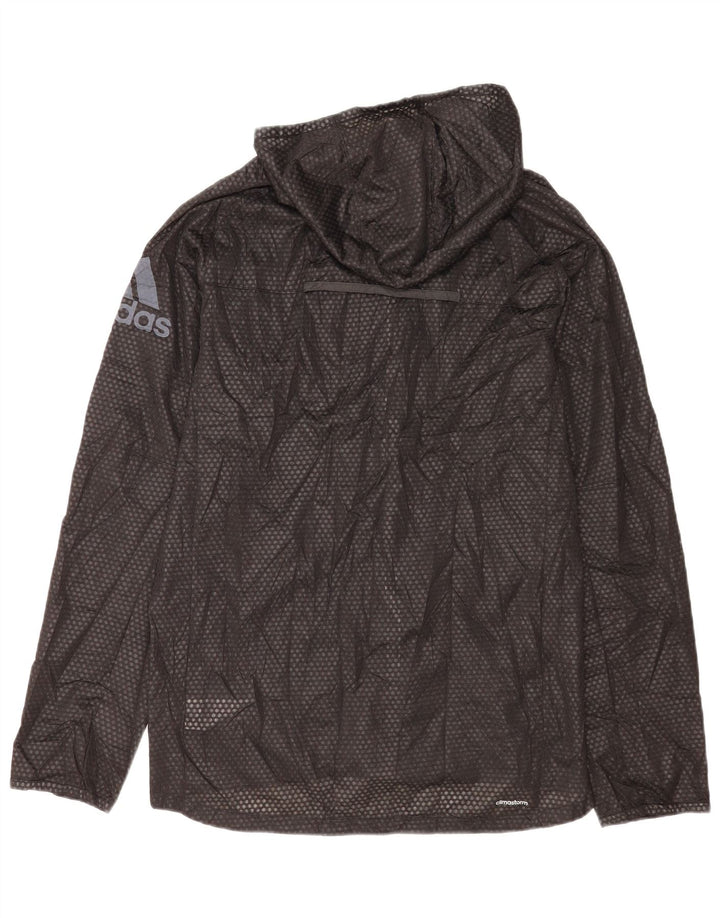 Adidas Herre Climawarm Regnjakke med hætte UK 38 Medium Black Spotted