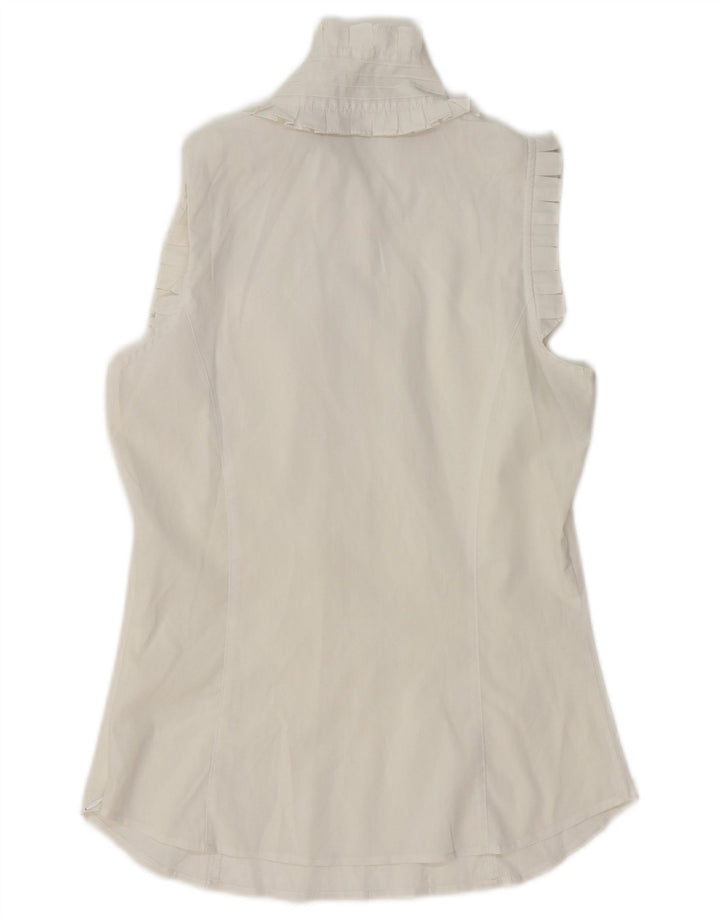 ZARA Womens Sleeveless Pullover Shirt UK 6 XS White