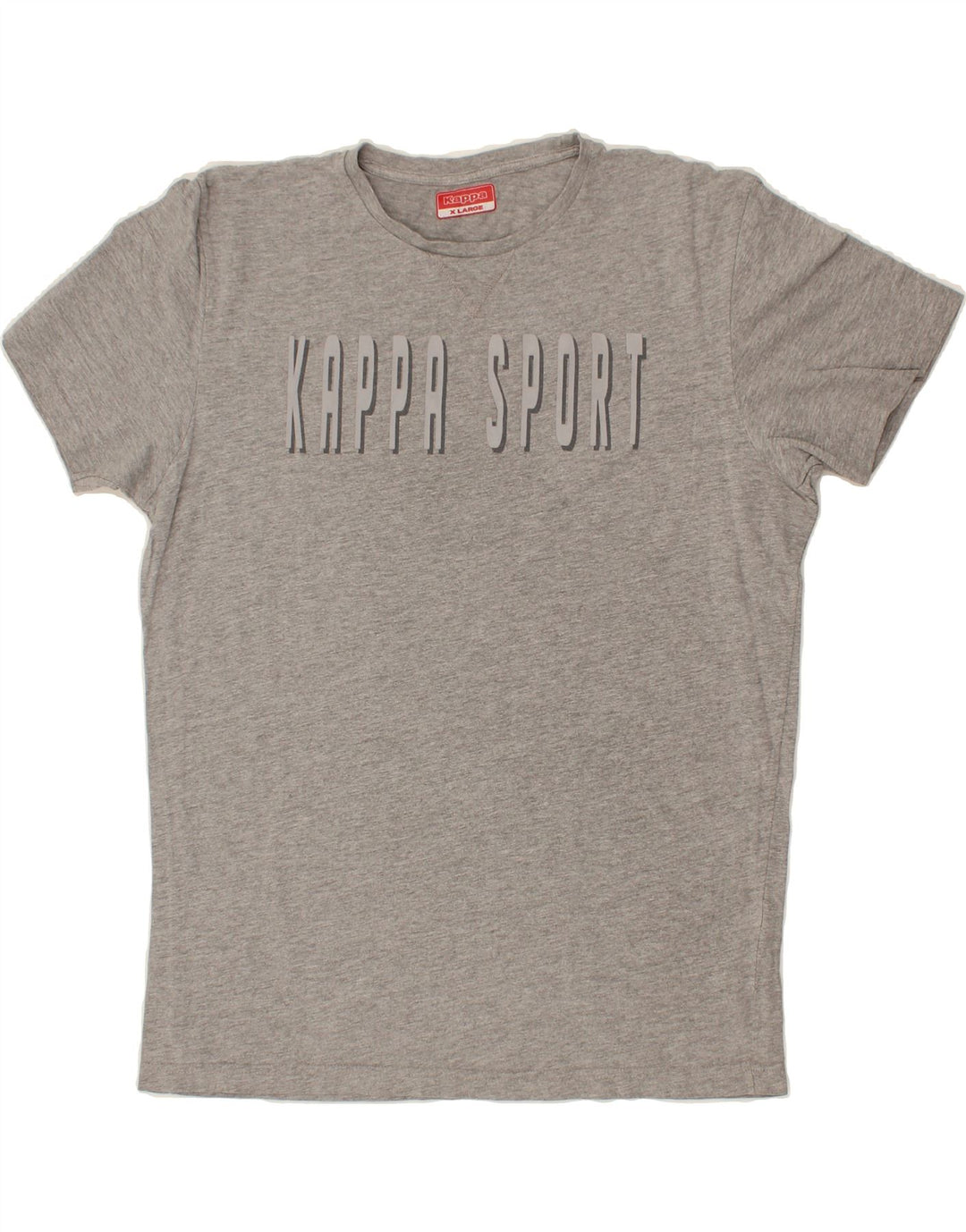 KAPPA Mens Graphic T-Shirt Top XL Grey Cotton Vintage Kappa and Second-Hand Kappa from Messina Hembry 