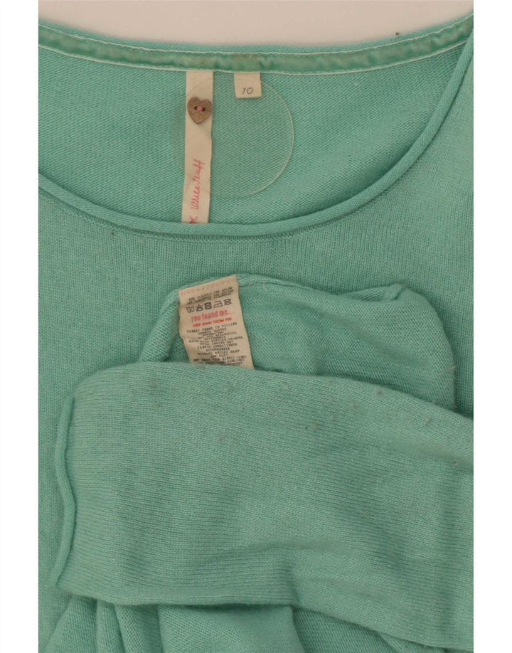 White Stuff Dame Boat Neck Jumper Sweater UK 10 Small Green Viscose