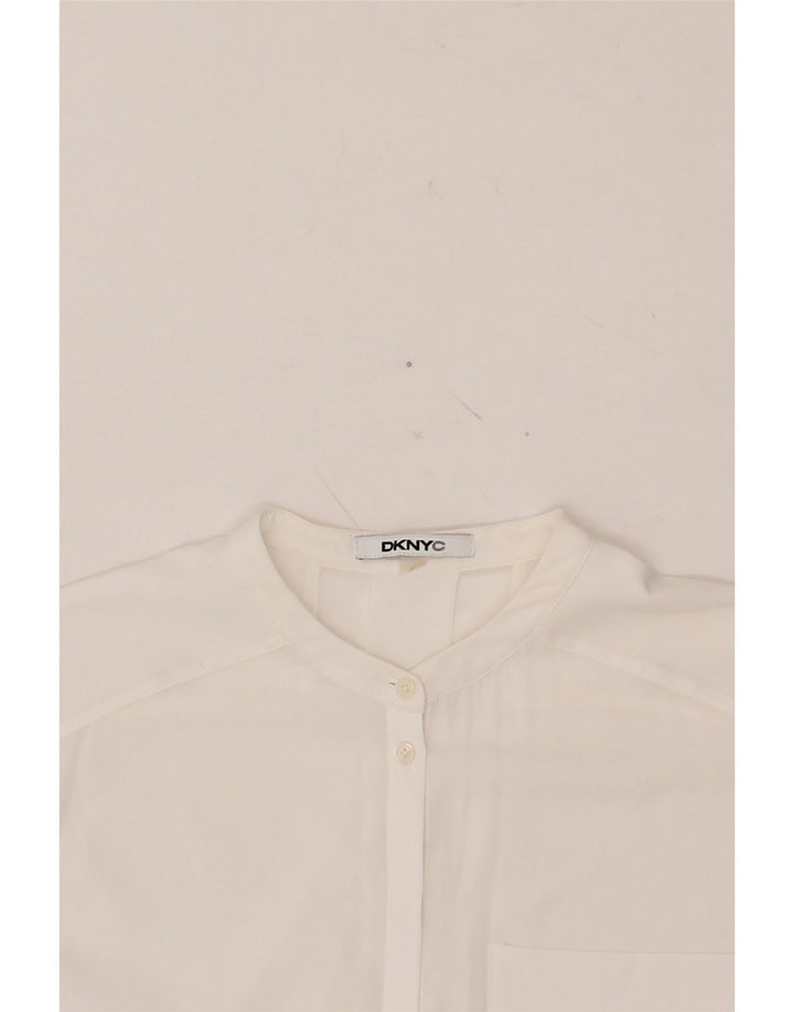 DKNY Womens See Through Short Sleeve Pullover Shirt UK 18 XL White Vintage Dkny and Second-Hand Dkny from Messina Hembry 