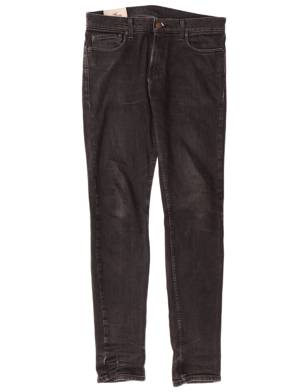 HOLLISTER Skinny Jeans til mænd W32 L34 Sort bomuld