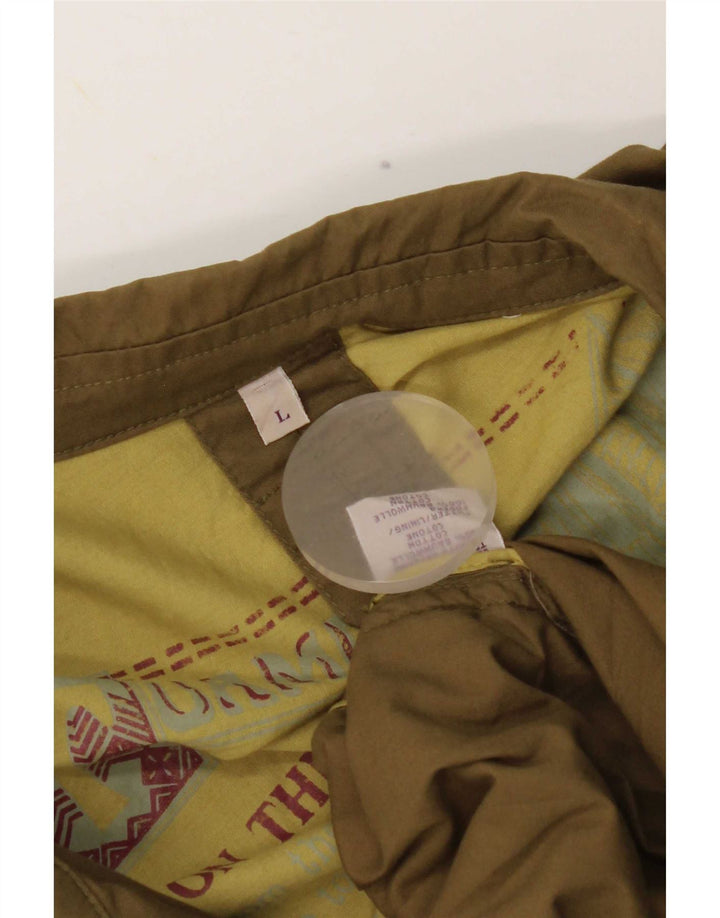 Vintage Herre Utility Jacket UK 40 Large Khaki Cotton