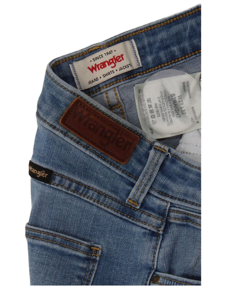 Wrangler lige jeans til kvinder W27 L32 blå bomuld