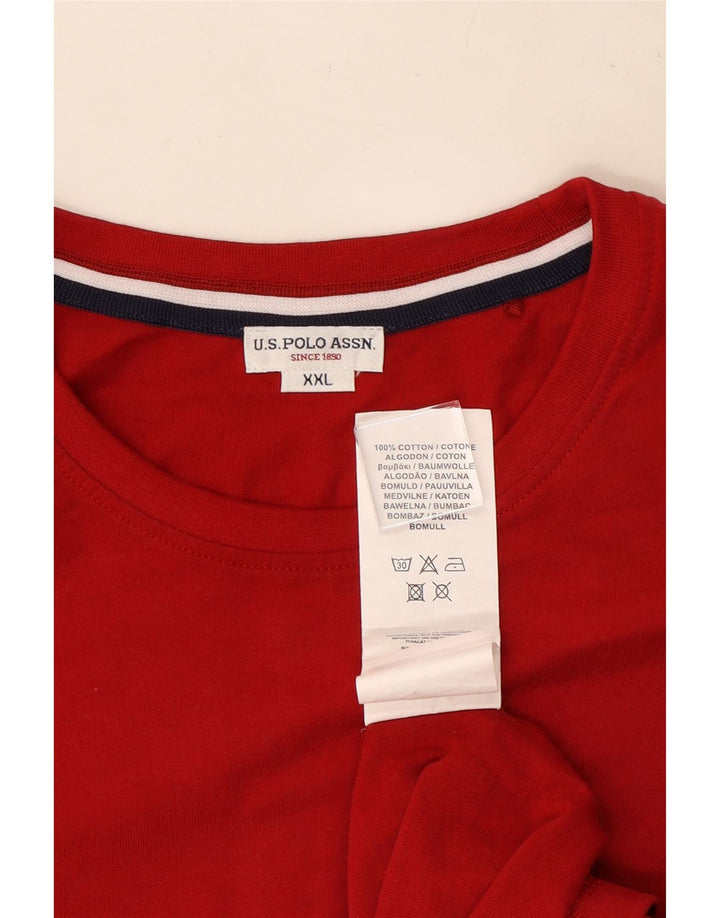 U.S. Polo Assn. Herre top langærmet 2XL rød bomuld