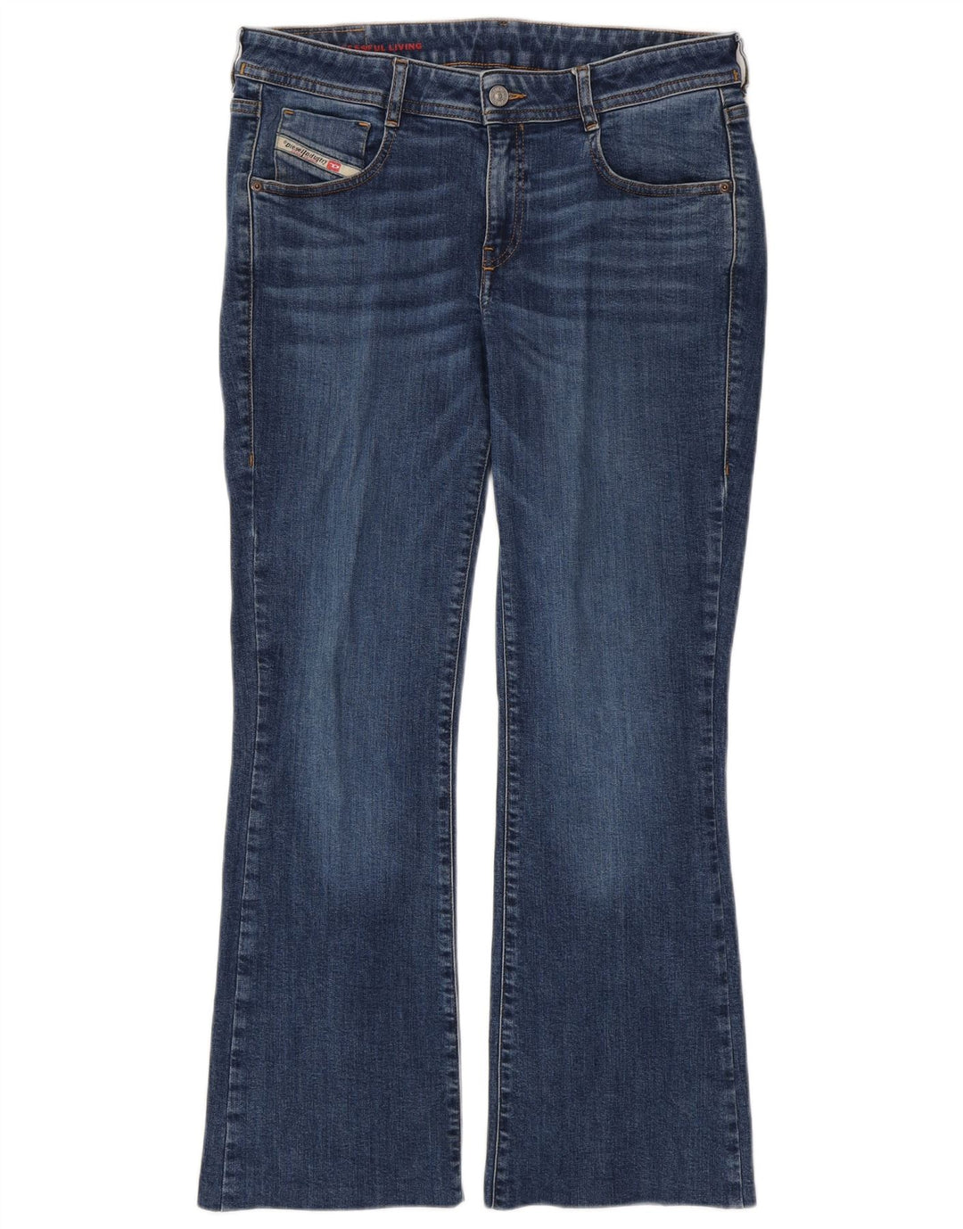 DIESEL Dame Bootcut Jeans W30 L28 Marineblå Bomuld
