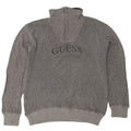 Guess Herre grafisk lynlås-hals sweater stor grå bomuld
