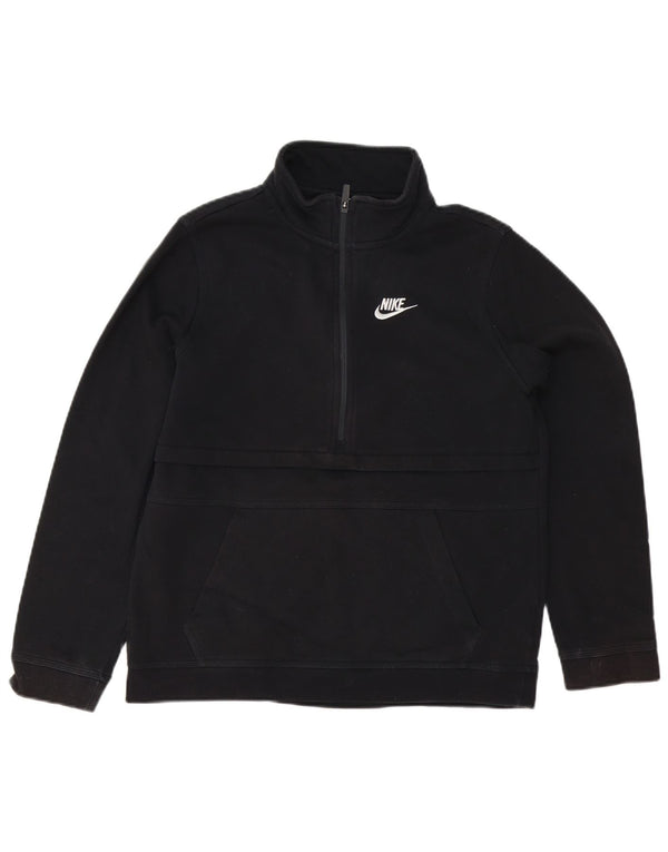 Nike drenge sweatshirt med lynlås 13-14 år XL sort bomuld