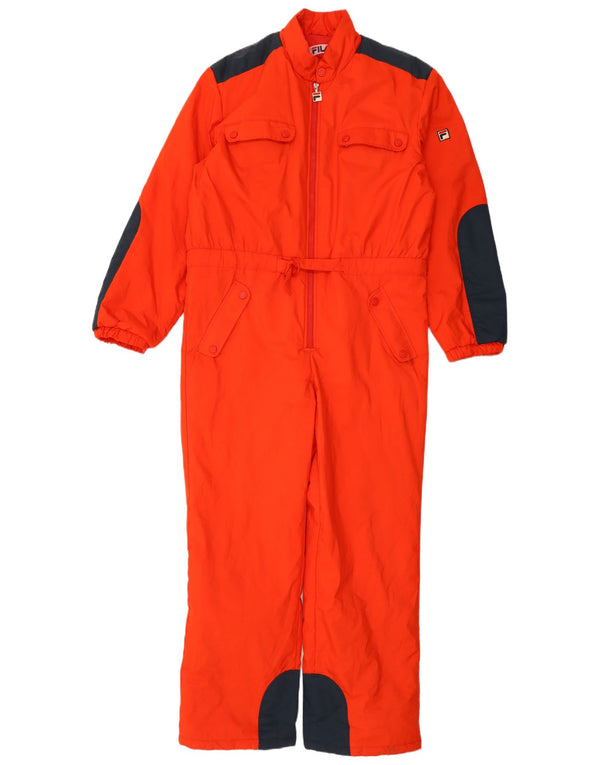 Fila Ski Jumpsuit UK 40 Medium Orange Colourblock Polyamid