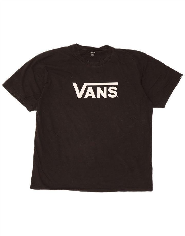 Vans Herre Grafisk T-Shirt Top XL Sort Bomuld