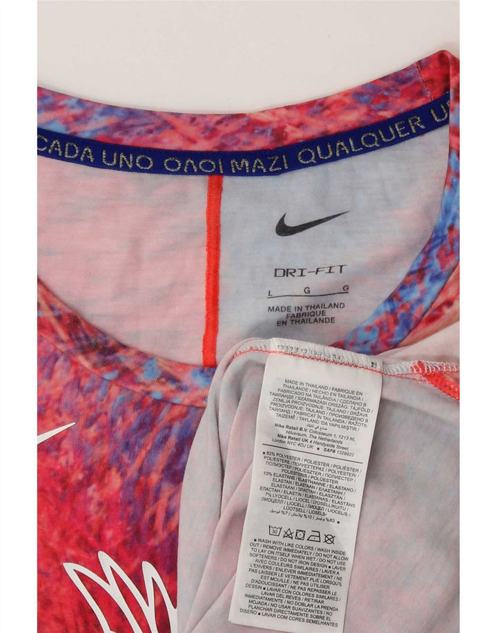 Nike Dame Dri Fit Grafisk Vest Top UK 16 Large Multicolor Tie Dye