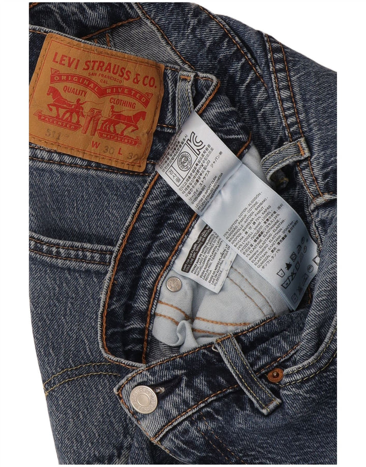 Levi's Herre 511 Slim Jeans W30 L27 Blå Bomuld