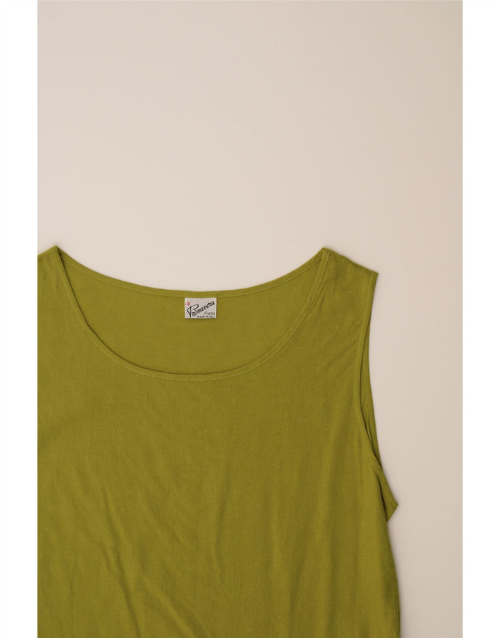 PRIMAVERA FIRENZE Womens Vest Top UK 14 Medium Green Vintage Primavera Firenze and Second-Hand Primavera Firenze from Messina Hembry 