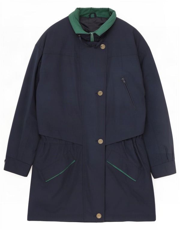 St. Bernard Dame Oversized Regnfrakke UK 10 Small Navy Blue Polyester