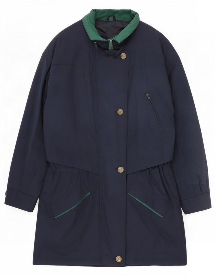 St. Bernard Dame Oversized Regnfrakke UK 10 Small Navy Blue Polyester