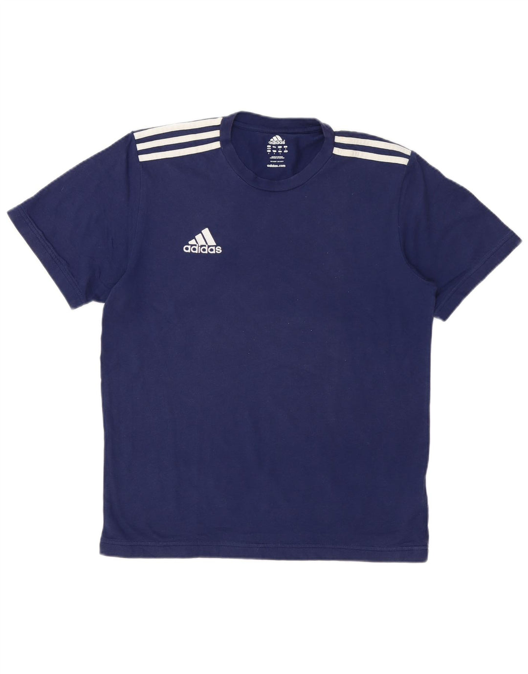 ADIDAS Herre T-Shirt Top UK 38/40 Medium Navyblå Bomuld