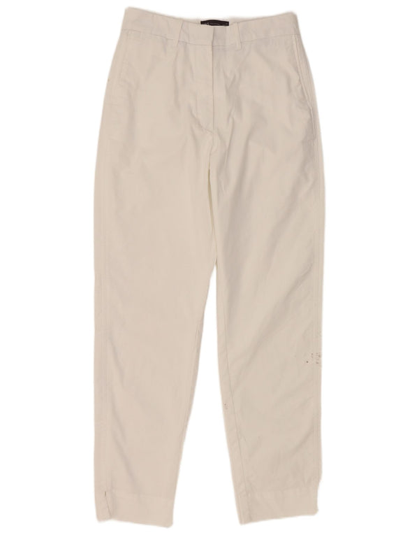Marks & Spencer Dame Chinobukser med høj talje UK 8 Small W26 L27 White