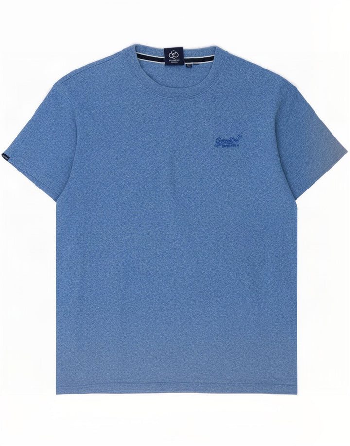 Superdry T-shirt top mellemblå bomuld