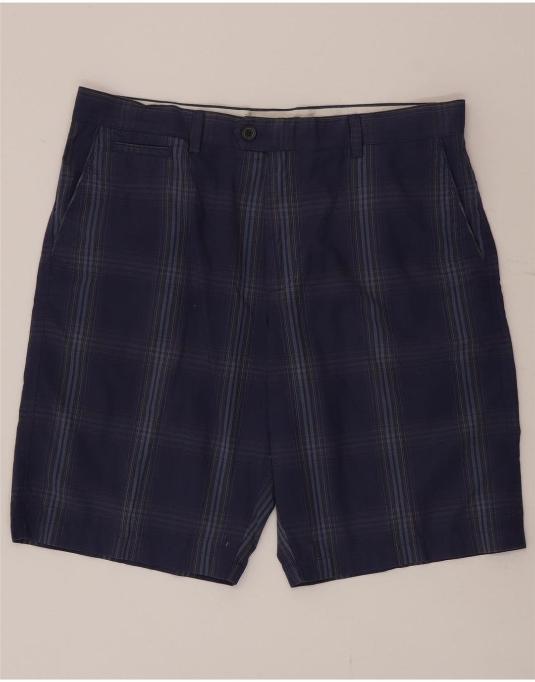 Marks & Spencer Chino-shorts til mænd W36 store blå ternet bomuld
