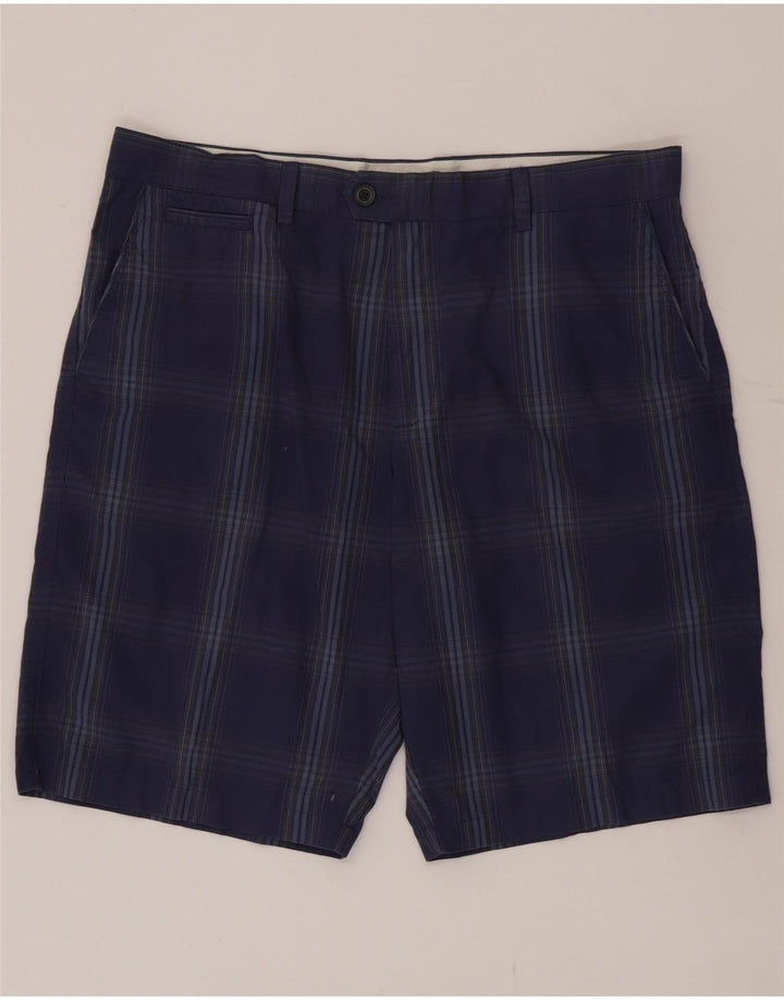 Marks & Spencer Chino-shorts til mænd W36 store blå ternet bomuld