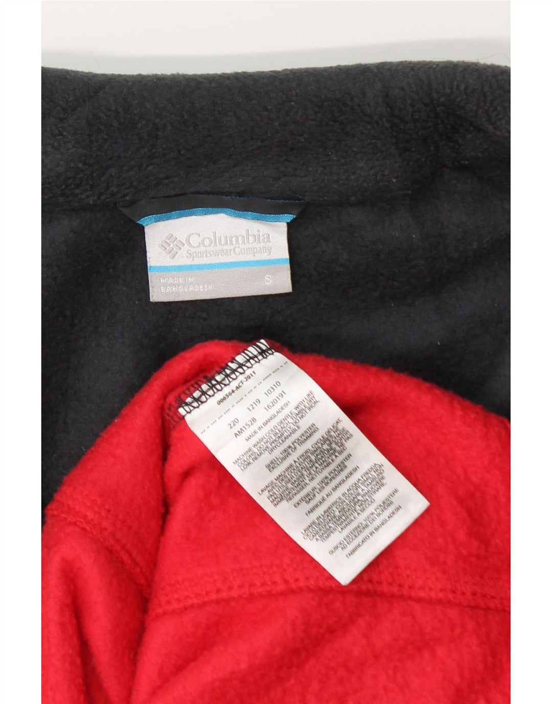 Columbia Herre lynlås hals Fleece Jumper Lille rød Colourblock Polyester