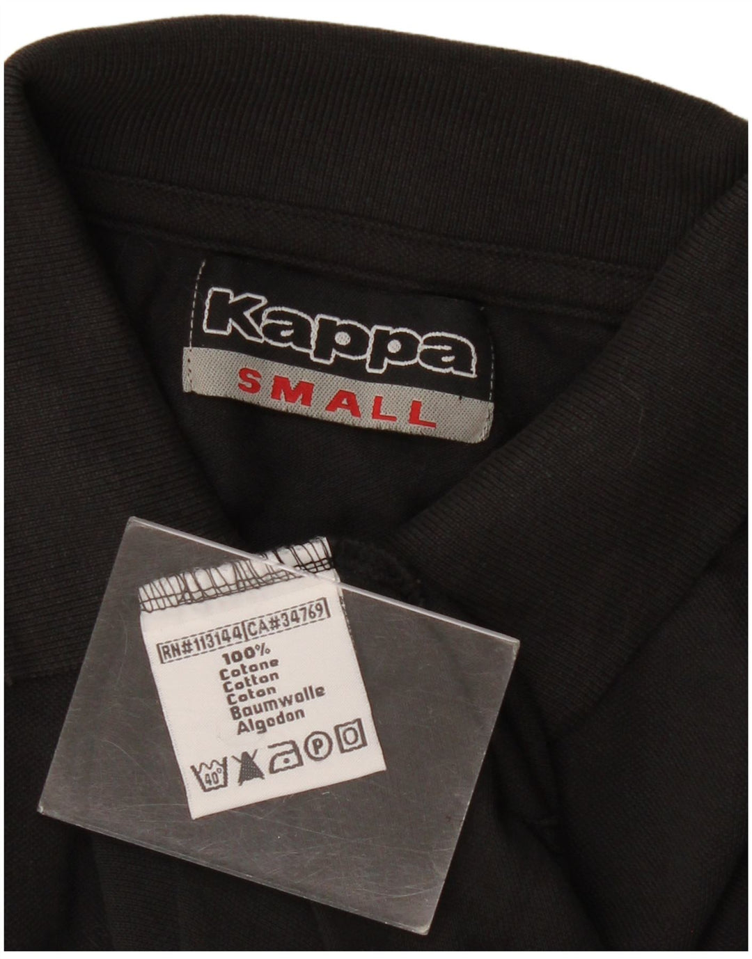 Kappa Langærmet Polo Shirt til mænd Lille sort bomuld