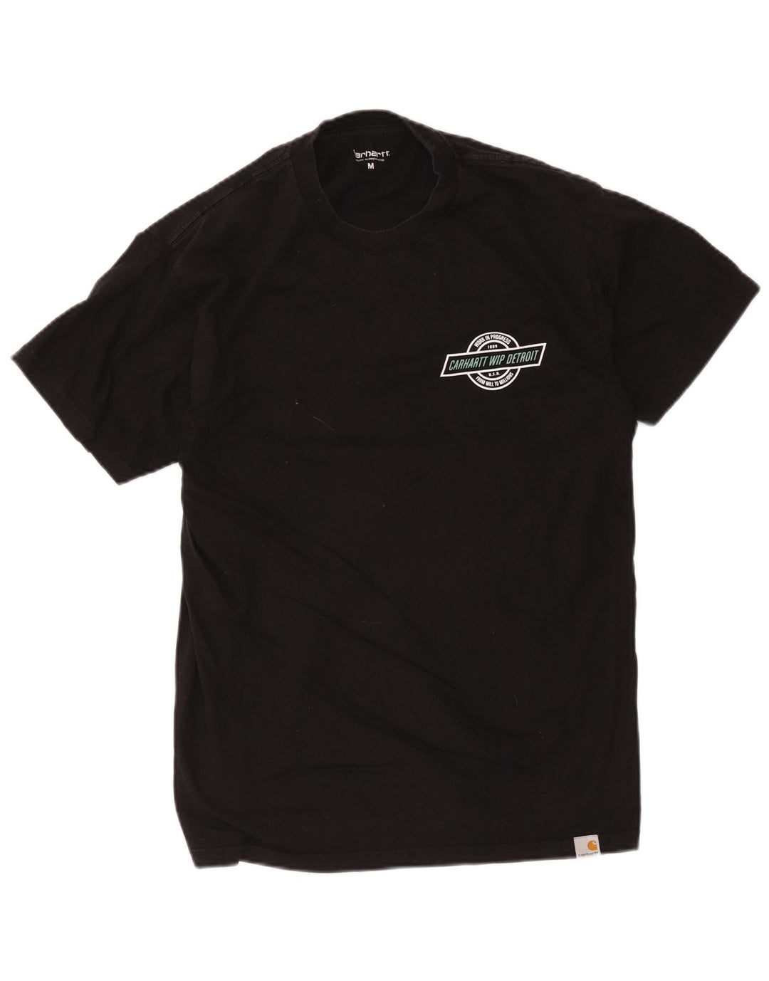 Carhartt Herre grafisk T-shirt Top Medium Sort Bomuld