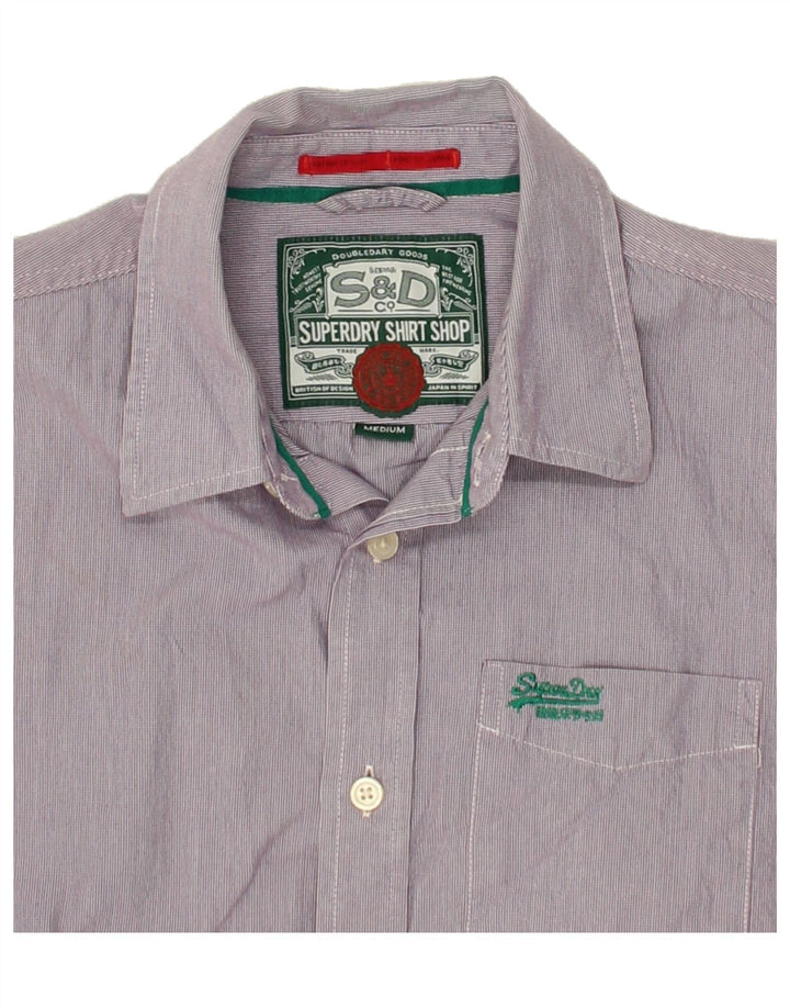 SUPERDRY Mens Shirt Medium Purple Cotton Vintage Superdry and Second-Hand Superdry from Messina Hembry 