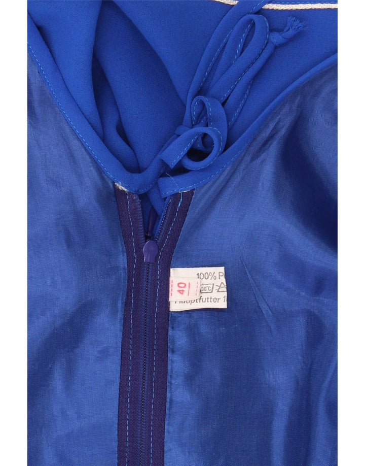Vintage Dame A-Line Kjole IT 40 Lille Blå Polyester