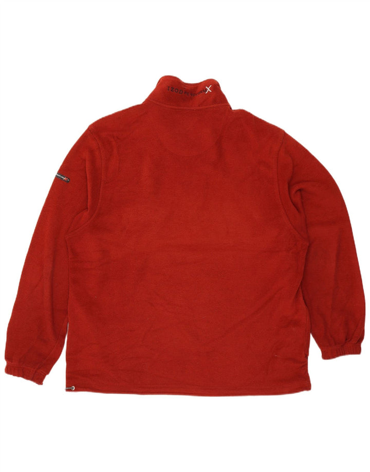 Izod Fleece Jumper med lynlås til mænd XL Rød Polyester