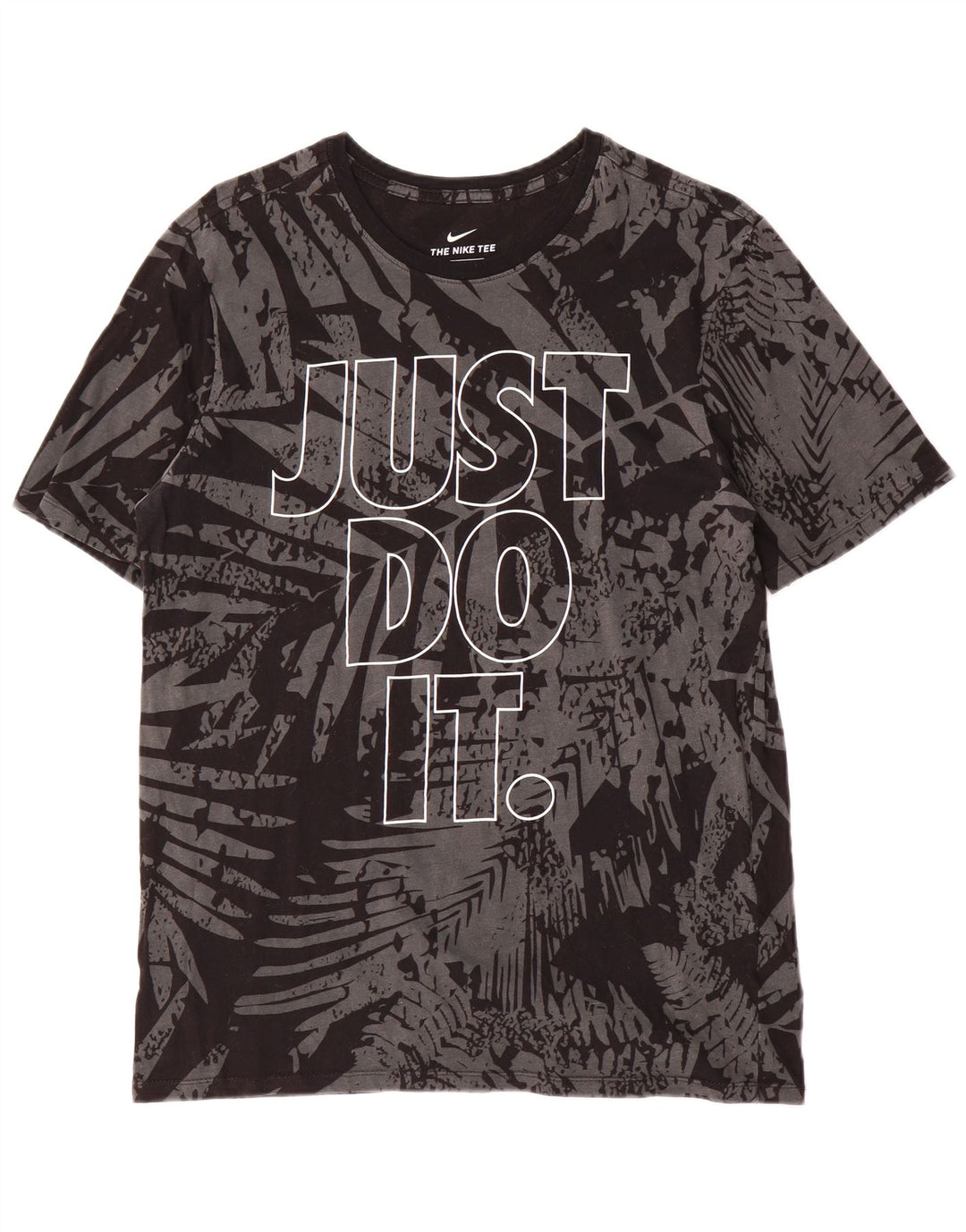 Nike Herre atletisk snit abstrakt mønster grafisk T-shirt top mellemgrå