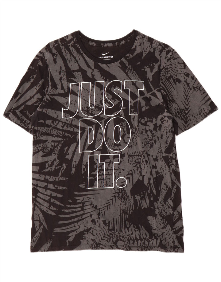 Nike Herre atletisk snit abstrakt mønster grafisk T-shirt top mellemgrå