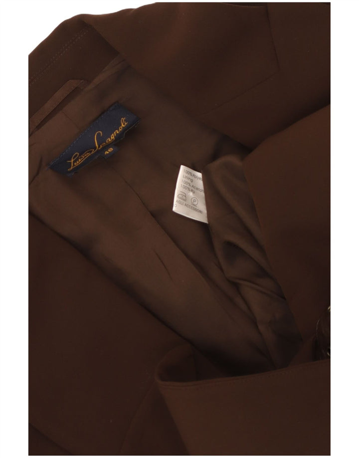 LUISA SPAGNOLI Dame Blazer Jacket IT 48 XL Brun Polyester