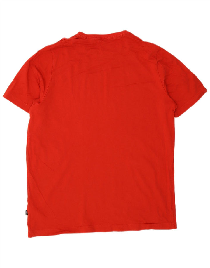 Puma Herre Grafisk T-Shirt Top Stor Rød Bomuld