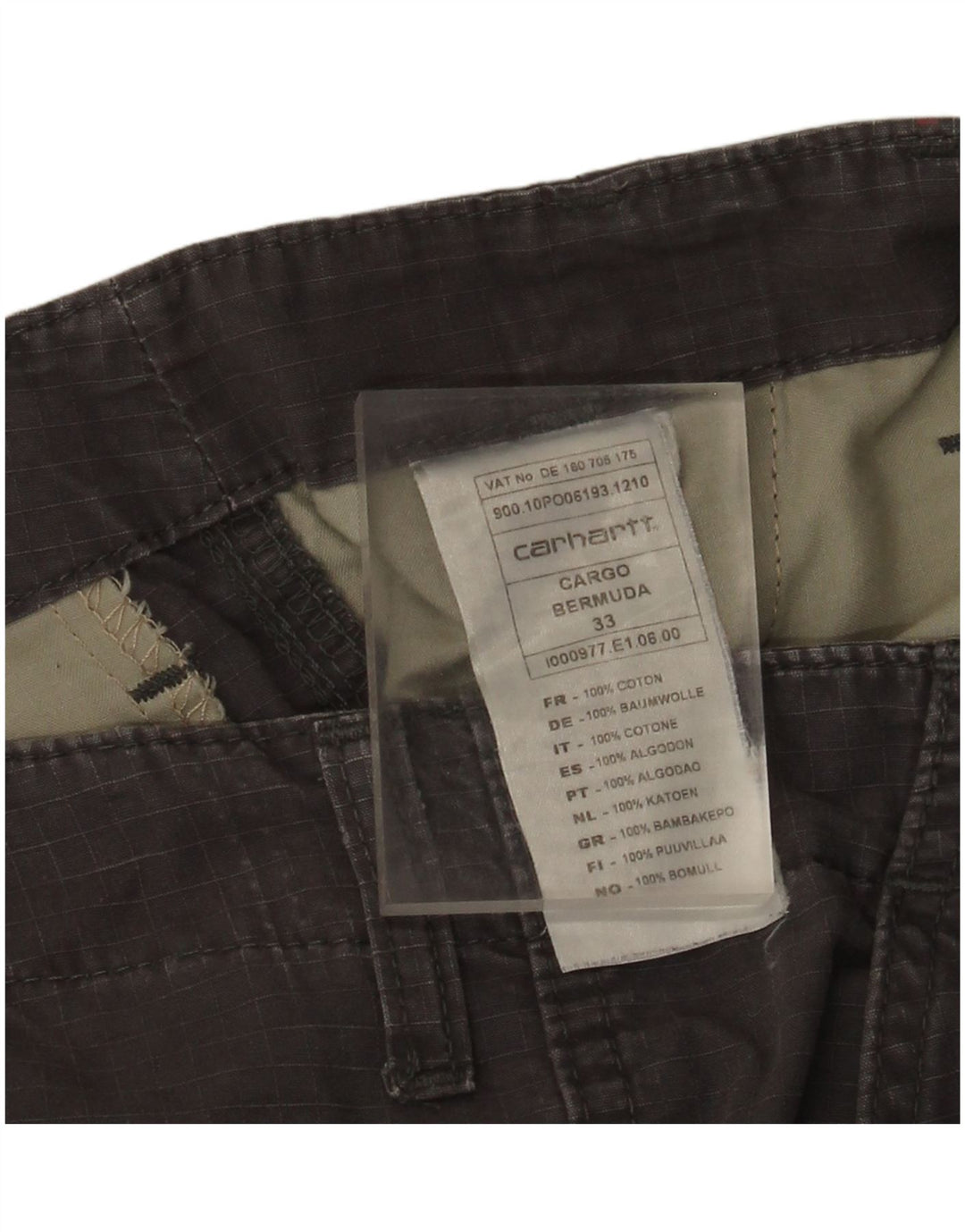 Carhartt Herre Cargo Shorts W33 Medium Grey Bomuld